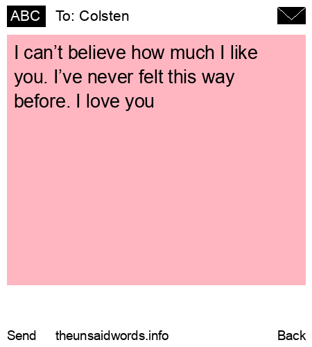 unsent message to Colsten