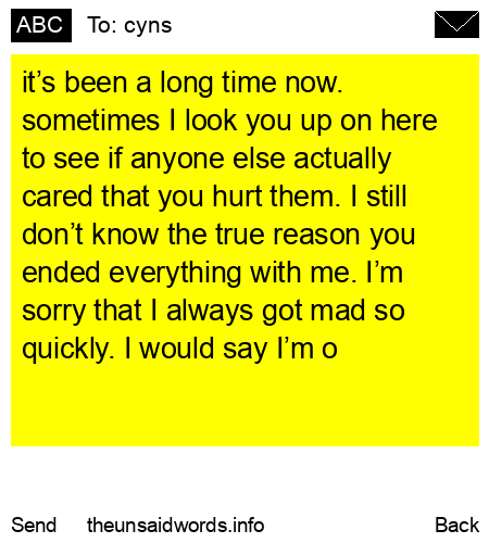unsent message to cyns