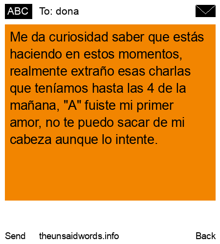 unsent message to dona