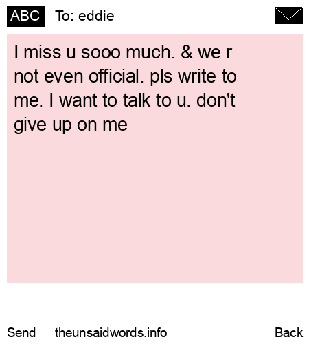 unsent message to eddie
