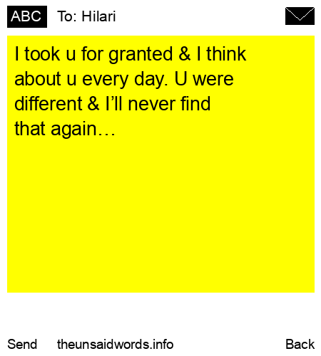 unsent message to Hilari