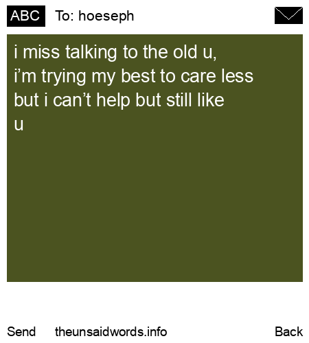 unsent message to hoeseph