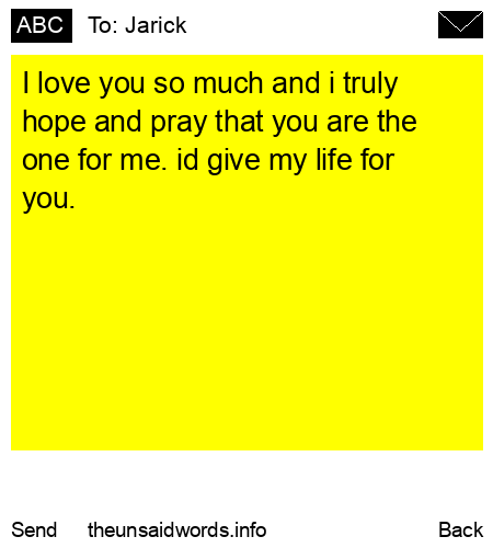 unsent message to Jarick