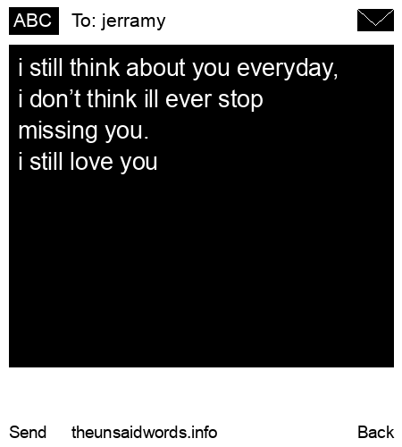 unsent message to jerramy