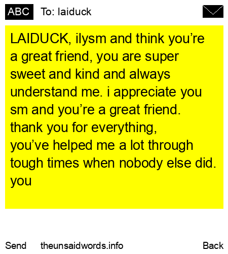 unsent message to laiduck