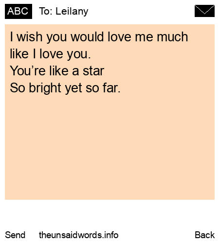 unsent message to Leilany