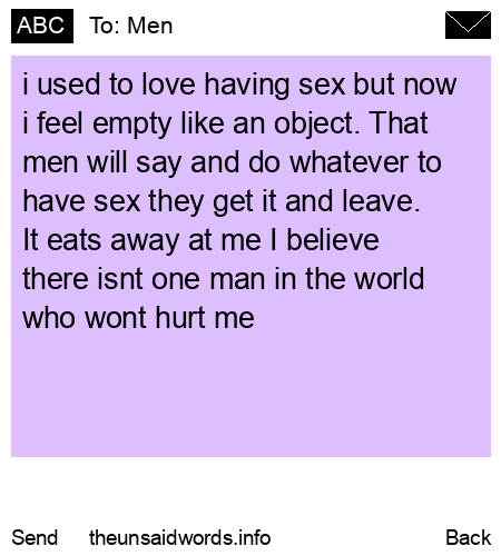 unsent message to Men