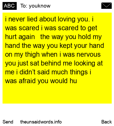 unsent message to youknow