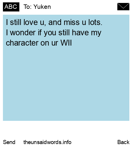 unsent message to Yuken