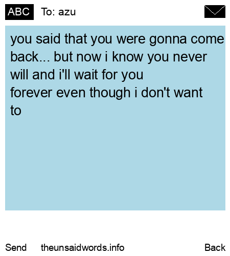 unsent message to azu