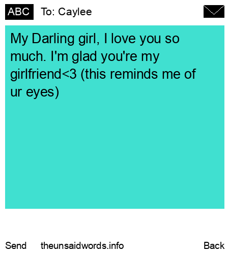 unsent message to Caylee