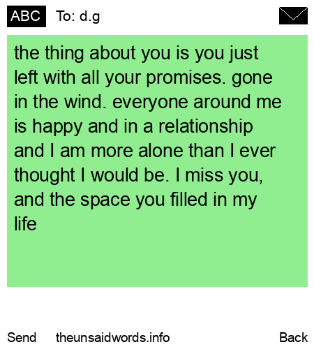unsent message to d.g