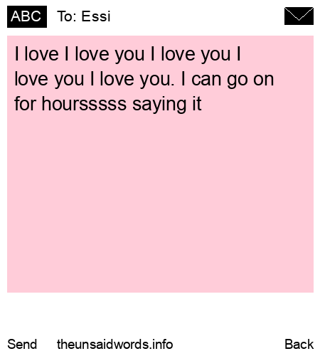 unsent message to Essi