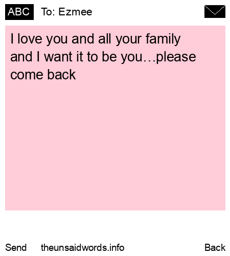 unsent message to Ezmee