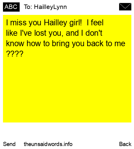 unsent message to HailleyLynn