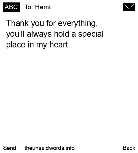 unsent message to Hemil