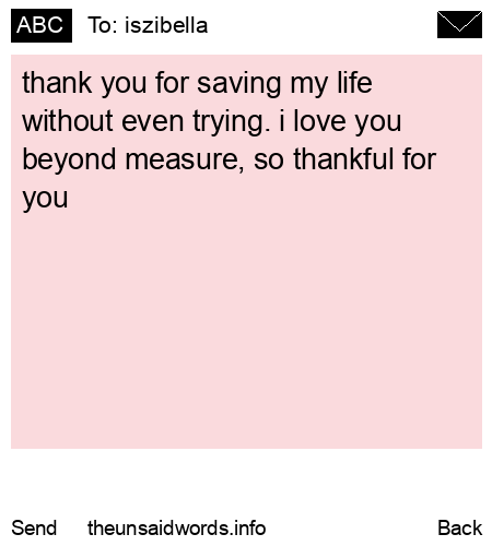 unsent message to iszibella 