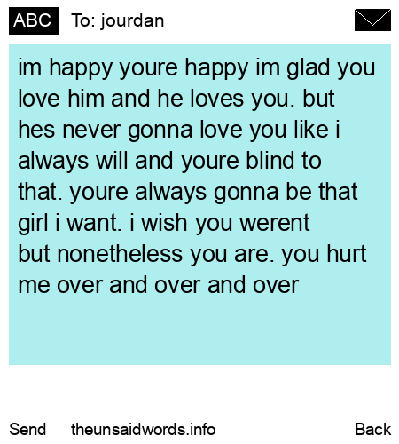 unsent message to jourdan