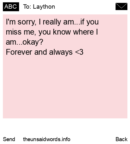 unsent message to Laython