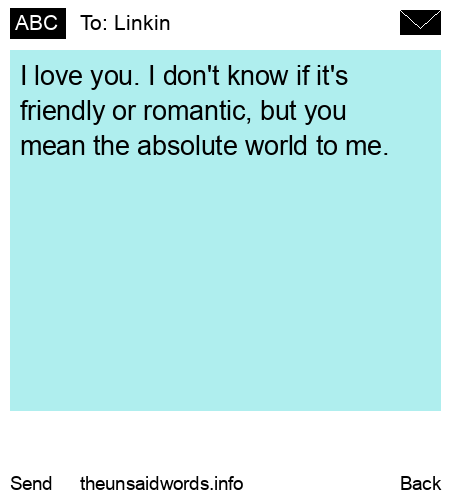 unsent message to Linkin