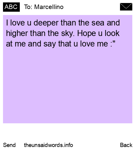 unsent message to Marcellino