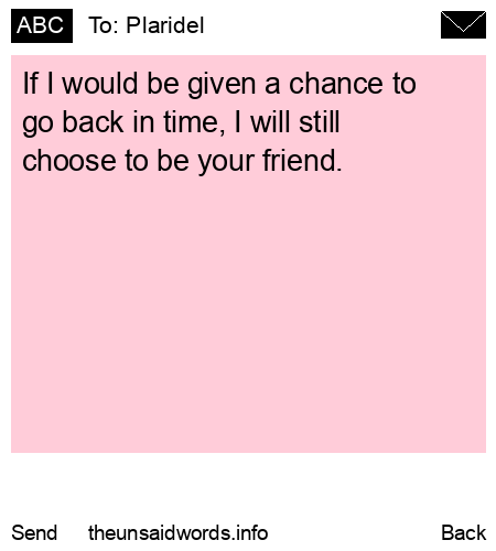 unsent message to Plaridel