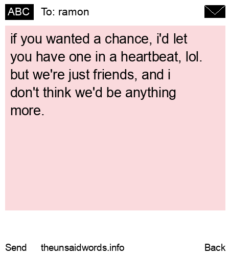 unsent message to ramon