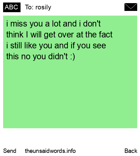 unsent message to rosily