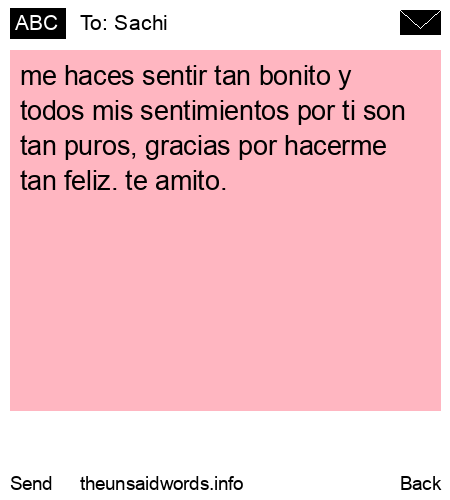 unsent message to Sachi