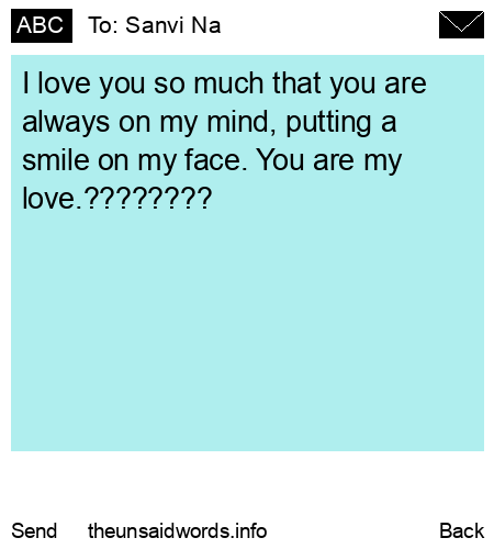 unsent message to Sanvi Na