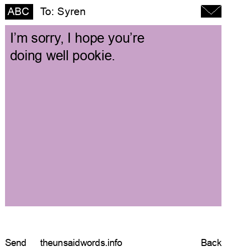 unsent message to Syren