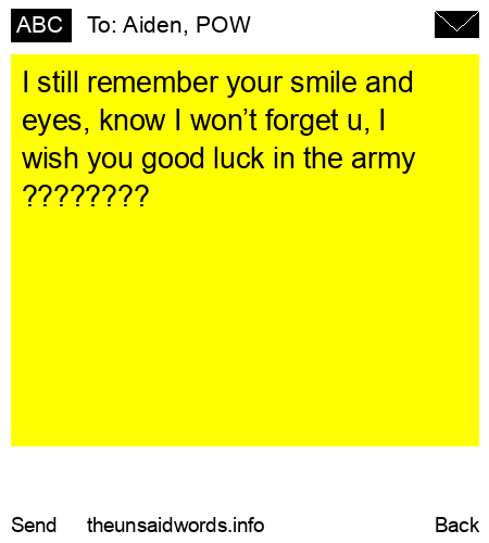 unsent message to Aiden, POW