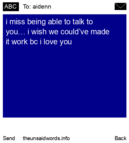 unsent message to aidenn