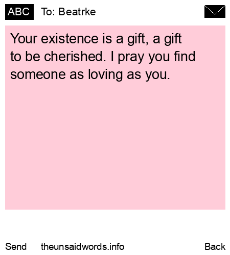 unsent message to Beatrke