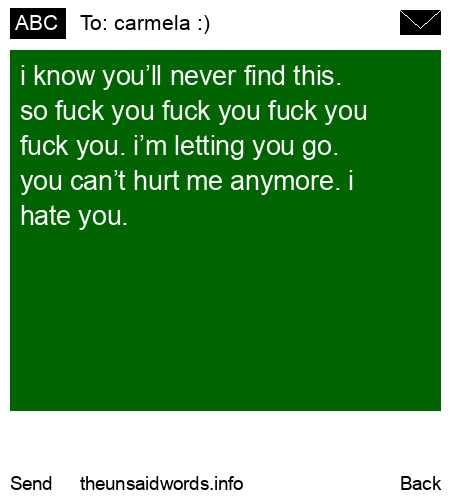unsent message to carmela :)