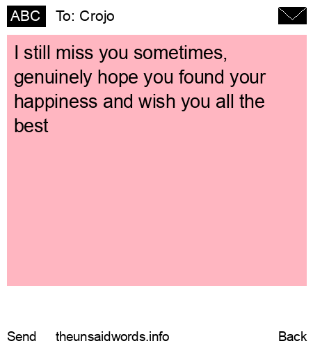 unsent message to Crojo