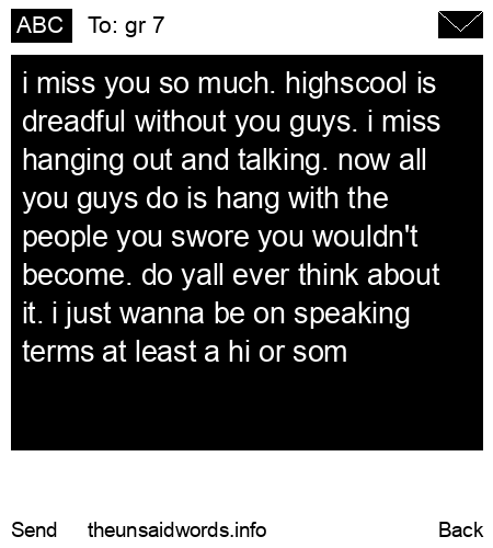 unsent message to gr 7