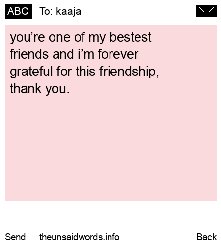 unsent message to kaaja