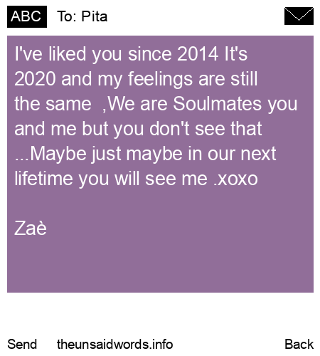 unsent message to Pita