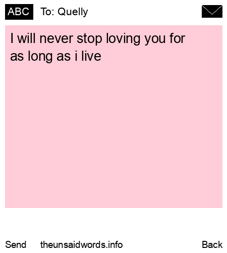 unsent message to Quelly