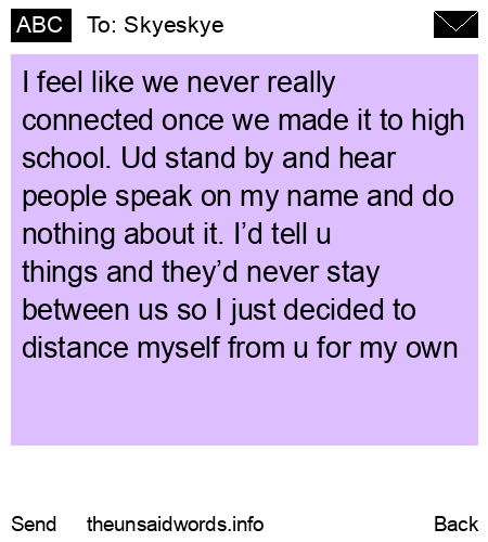 unsent message to Skyeskye