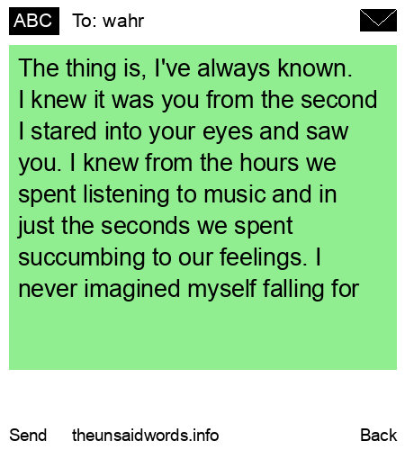 unsent message to wahr