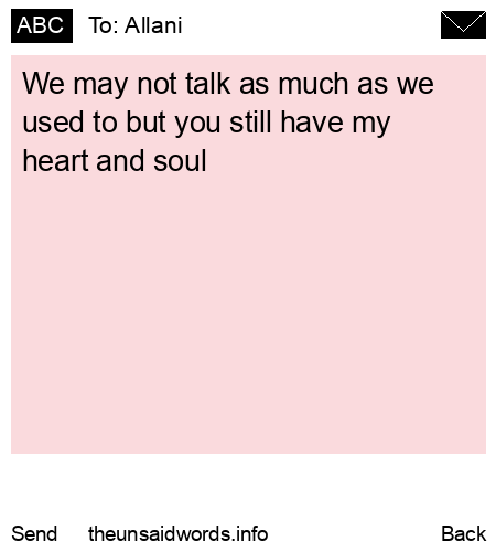 unsent message to Allani