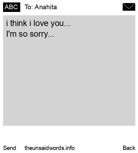 unsent message to Anahita 