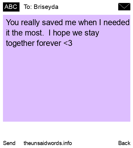 unsent message to Briseyda
