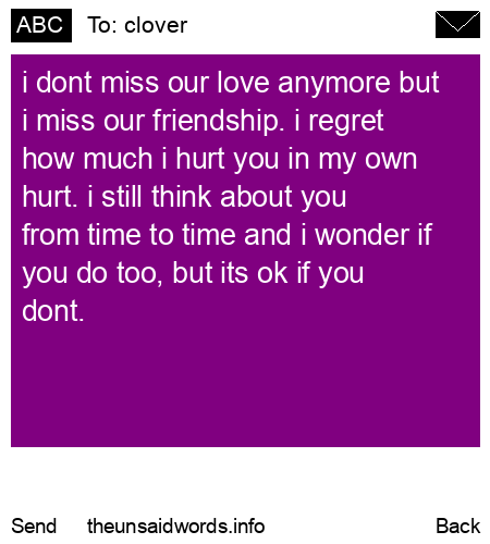 unsent message to clover