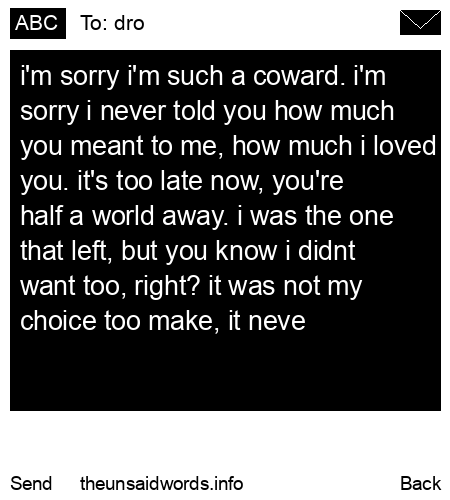 unsent message to dro