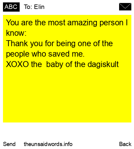 unsent message to Elin