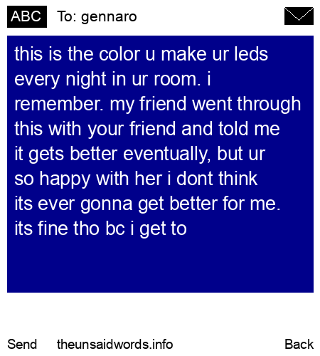 unsent message to gennaro