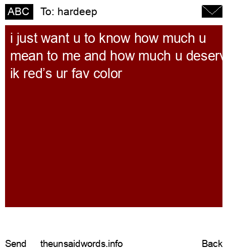 unsent message to hardeep